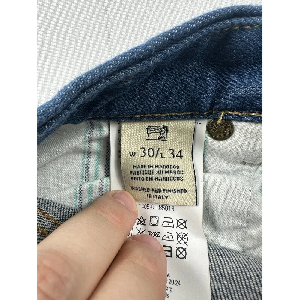 Scotch & Soda Phaidon Skinny Jeans Mens 30x34 Blue Button Fly Amsterdams Blauw